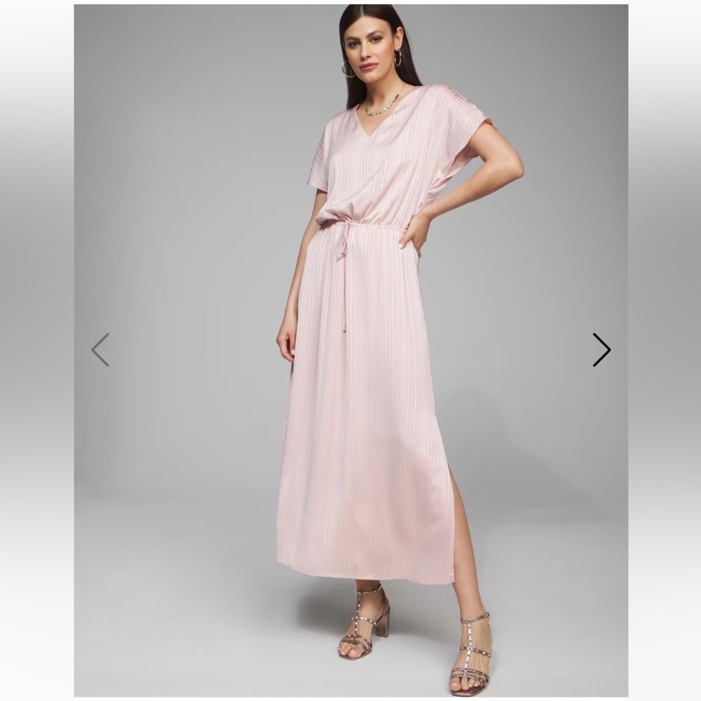 White House Black Market Satin Crinkle Maxi Dress